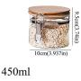 Glass Food Storage Container Home Storage Bottles With Lid For Spices Confectioner Food Sundries Tea Coffee Sugar Sealed Storage Glass Jars (450ml)
