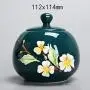 Pot à Thé Floral avec Tampon d'Empreinte de Main, Caddy de Teaware, Accessoires, Récipient à Graines de Café, Boîtes, 3