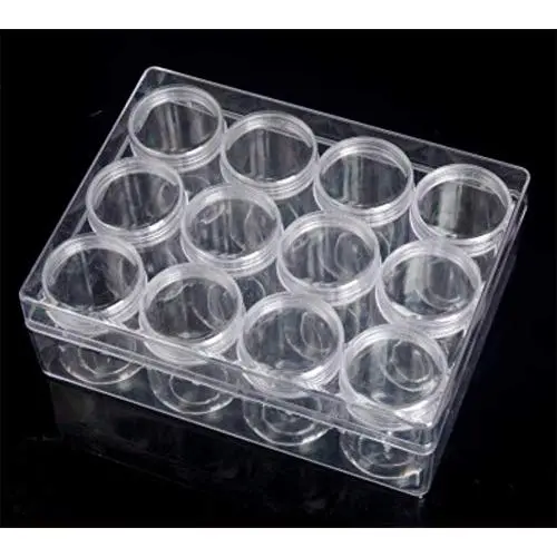 Contenants de Cosmétiques, 16 Pots de Cosmétiques Transparents en Plastique Réutilisables pour Voyage, Remplissage pour Crèmes/Poudres/Maquillage Minéral – Bouteilles de Cosmétiques (5g/5ml) Contenants de Cosmétiques, 16 Pots de Cosmétiques Transparents en Plastique Réutilisables pour Voyage, Remplissage pour Crèmes/Poudres/Maquillage Minéral – Bouteilles de Cosmétiques (5g/5ml)
