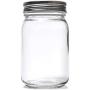 6 Glass Mason Jars with Lids: Jar Set for Food Storage, Pickling and Canning - Six Pack 16 Oz Jars