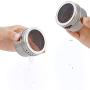 Moligh doll 6pcs / set Clear Lid Magnetic Spice Jar Stainless Steel Spice Sauce Storage Container Pots Kitchen Condiment Holder Houseware