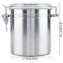 fosa Coffee Container, Stainless Steel Coffee Container Vacuum Sealed Storage Jar Kitchen Dry Food Pantry Containers for Pasta, Tea, Coffee, Cookies, Candy(1400ml)