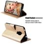 Soft PU Leather Wallet Case for Huawei Mate 20,Flip Stand Case for Huawei Mate 20,Moiky Classic Retro Gold 3D Owl Design Solid Color Purse Folio Magnetic Cover with Wrist Strap