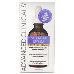 Advanced Clinicals Hyaluronic Acid Face Serum. Anti-aging Face Serum- Instant Skin Hydrator, Plump Fine Lines, Wrinkle Reduction. (1.75oz)