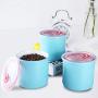 Sunddo Ceramic Coffee Tea Sugar Canister Set Food Storage with Sealing Lid Kitchen Modern Design Porcelain Jar Container,Gift for Women,Round Set of 3