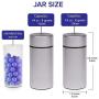 2X 1/4th Stash Jars Aluminum Airtight Smell Proof Container (Silver) New Version