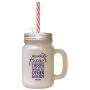 Navy Without Friends No One Choose Love Though Had All Frosted Glass Mason Jar With Straw