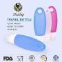 HoShip Silicone Travel Bottle, Leak proo,Squeezable and Refillable Travel Containers for Shampoo, Conditioner, Lotion, Toiletries(3.3 oz,Set of 4)