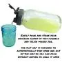 Wide Mount Mason Jar Lids - Reusable Canning Lids Flip Cap Lids with Leak-Proof Seal Storage Caps with Easy Pour Spout for Mason Jars Ball Jars Canning Jars (Jars not Included)