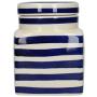 London Pottery Out of The Blue Coffee Container/Tea Caddy/Sugar Pot, Stoneware, Navy Blue Stripe Design, 13 x 13 x 16.5 cm