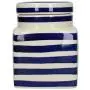 London Pottery Out of The Blue Coffee Container/Tea Caddy/Sugar Pot, Stoneware, Navy Blue Stripe Design, 13 x 13 x 16.5 cm London Pottery Out of The Blue Coffee Container/Tea Caddy/Sugar Pot, Stoneware, Navy Blue Stripe Design, 13 x 13 x 16.5 cm