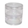 Made in Taiwan Transparent Clear Makeup 2 Stack Plastic Jar 3 Kinds of Size (3 Sets) Made in Taiwan Transparent Clear Makeup 2 Stack Plastic Jar 3 Kinds of Size (3 Sets)