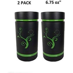 Stash Jar, Shatter Proof, Waterproof Leak Proof Set of 2 Excellent Quality (black1)