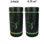 Stash Jar, Shatter Proof, Waterproof Leak Proof Set of 2 Excellent Quality (black1)