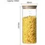 WÄNDELGLAS-Behälter, Getöpft für Müsli, Airtight-Deckel, Langlebig, Für Pantry, Lagerglas, Transparent
