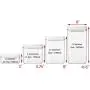DuraHome FLiPLOCK Airtight Food Storage Containers 6 Piece Set - BPA Free Durable Clear Acrylic Container with Innovative Air Tight Handle Lid for Dry Goods Pantry Organization (Rectanlge)