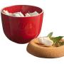 Emile Henry EH348763 Garlic Jar, Ceramic, 14.6 x 14.6 x 13.4 cm, Ceramic, Feu Doux, 14,6 x 14,6 x 13,4 cm