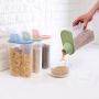 Kitchen multi-grain sealed cans, plastic transparent grain storage box, food storage storage tank set of 4