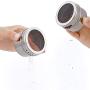 Moligh doll 12pcs/set Clear Lid Magnetic Spice Tin Jar Stainless Steel Spice Sauce Storage Container Jars Kitchen Condiment Holder Houseware