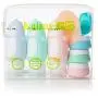 Kits de Toiletter de Voyage pour Enfants KAIROS-GO 10-en-1 – Set d'Embouteillages TSA Approuvés pour Enfants | Petites Bouteilles Squeeze en Silicón avec des Pingouins Adorables et des Pots à Crèmes Étanches | Clairs Kits de Toiletter de Voyage pour Enfants KAIROS-GO 10-en-1 – Set d'Embouteillages TSA Approuvés pour Enfants | Petites Bouteilles Squeeze en Silicón avec des Pingouins Adorables et des Pots à Crèmes Étanches | Clairs