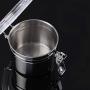 YUXITIA Stainless Steel Cafe Canister with Clear Arylic Lid & Locking Clamp