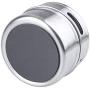 Magnetic Spice Tins Jars with Rack Stainless Steel,Clear Top,Shaker Lid,Set of 6
