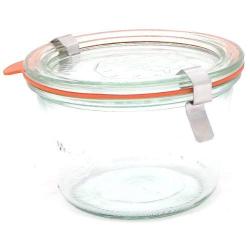 Weck 741 - 0.25 Liter Mold Jars with Lids - 6 Rings and 12 Clamps