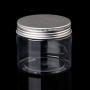 XISAOK 150ml Clear Round PET Jar with Aluminium Screw Lid Food Storage Container Sealed