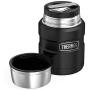 Thermos Stainless King 16 Ounce Food Jar with Folding Spoon, Matte Black, 2 Pack