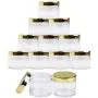 Beauticom 12er Pack Dickwandige Klare Kunststoffbehälter mit GOLDENEN Deckeln, 2 oz./60g/60ml (für Kosmetik, Lippenbalsam, Lippengloss, Cremes, Lotionen, Flüssigkeiten)