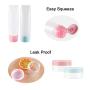JOSALINAS Cosmetic Travel Bottles TSA Approved Leak-proof Toiletry Set for Makeup, 9 PCS Plastic Clear Liquid Containers, Pink