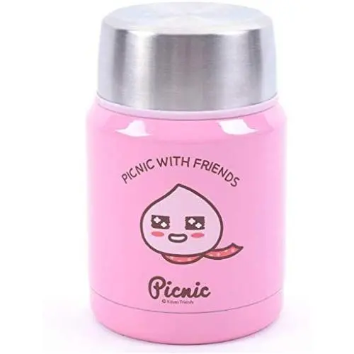 Kakao Friends - 12oz Provision Food Jar (3.3 inch x 5.3 inch) - Double Wall Vacuum Insulated 304 Stainless Steel Leak Proof for Kids Food Storage Container Flask, Pink (Apeach) Kakao Friends - 12oz Provision Food Jar (3.3 inch x 5.3 inch) - Double Wall Vacuum Insulated 304 Stainless Steel Leak Proof for Kids Food Storage Container Flask, Pink (Apeach)
