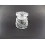 Bouteille de stockage IncisoArt gravée à la main, sablée (sculptée au sable), verre, fabriquée aux États-Unis, personnalisée (Rosée du Matin, 4,5 oz (133 ml))
