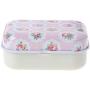 Milue Flower Tin Trinket Jewelry Coin Box Tinplate Storage Case Small Rectangular