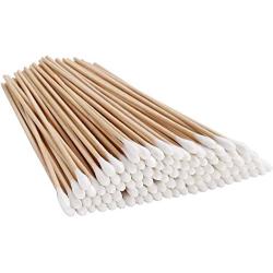 Gmark 200pcs Count 6'' Cotton Swabs Wooden Sticks Cotton Tipped Applicator GM1091A