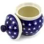 Polish Pottery 5?-inch Jar with Lid (America The Beautiful Theme) + Certificate of Authenticity Polish Pottery 5?-inch Jar with Lid (America The Beautiful Theme) + Certificate of Authenticity