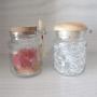 HugeDE 100ml Glass Bottles with Cork and Spoon Soy Sauce Jars Pot Powder Storage Containers