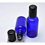 3PCS 30ml/1oz Empty Refillable Blue Glass Essential Oil Roll-On Bottles Roller Vial Holder Jar Pot with Stainless Steel Roller Ball Cosmetic Container for Perfume Aromatherapy Medicine Oil