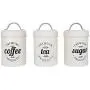 Ensemble de 3 Pots à Graines Métalliques Rustiques Style Ferme Blanc NIKKY HOME Ensemble de 3 Pots à Graines Métalliques Rustiques Style Ferme Blanc NIKKY HOME