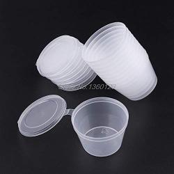 Slime Jars - Slime Storage - Slime Containers 10pcs Disposable Clear Plastic Sauce Chutney Cups Slime Storage Container Box with Lids 80ml