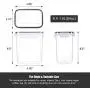 ME.FAN Medium Food Storage Containers [Set of 6] Airtight Storage Keeper 1.6L(54.1oz) with 5 Set Measuring Cups 24 Chalkboard labels & Pen Ideal for Sugar, Flour, Baking Supplies (Black)