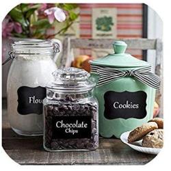 80Pcs/Lot Glass Bottle Stickers Waterproof Chalkboard Lables Tag Jar Organizer Windows Cup Can Storage Blackboard Stickers Home,80Pcs