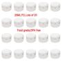 FAYERXL 20 ml White Cosmetic Containers 20pcs DIY Sample Jars Tiny Makeup Sample Containers with lids