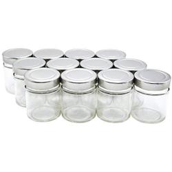 U-Pack 12 pieces of 5oz Glass Spice Bottles Spice Jars with Silver Metal Lids by U-Pack