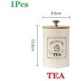 1-3PCS Storage Tank Nordic Style Bamboo Cover Sealed Jar Coffee Pot Tea Can Sugar Bowl Snack Candy Moisture Proof with Seal Hot (Color : TEA)