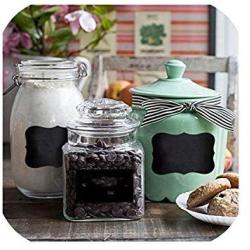 80Pcs/Lot Glass Bottle Stickers Waterproof Chalkboard Lables Tag Jar Organizer Windows Cup Can Storage Blackboard Stickers Home,80Pcs