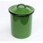 DanDiBo Storage tin 665Z Tin 19 cm enamelled 1,75 L. Bowl Cottage Style Flour tin Enamel (green)