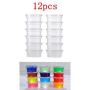 YJYdada 12 Pc Slime Storage Containers Foam Ball Storage Cups Containers With Lids