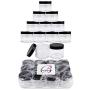 Beauticom 2 oz./ 60 Grams/ 60 ML (Quantity: 36 Packs) Thick Wall Round Clear Plastic LEAK-PROOF Jars Container with BLACK Lids for Cosmetic, Lip Balm, Lip Gloss, Creams, Lotions, Liquid