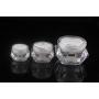 TOPWEL Empty Refillable Acrylic Square Drill Bottle Container Jars Lotion Eye Cream Container (20g, 3PCS)
